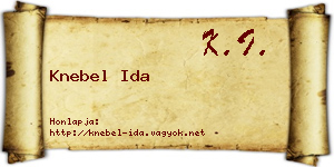 Knebel Ida névjegykártya