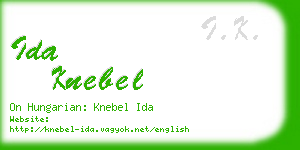 ida knebel business card